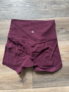 lululemon athletica Burgundy High-Rise Align Bike Shorts